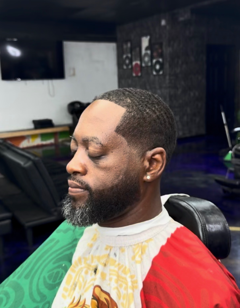Haircut and beard detail
