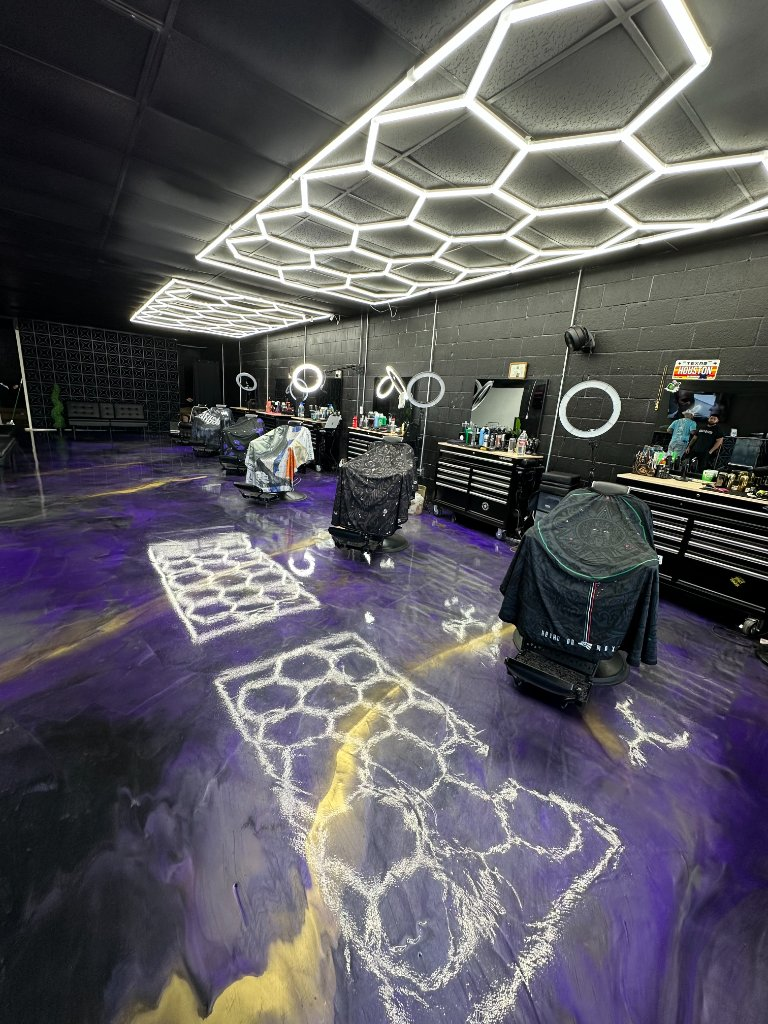 Alpha League Barbershop interior